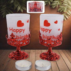 Tealight Holder Stylishly Shaped Candle Diya Stand Plastic Beautiful Design Festival, Diwali (2 Pc / Mix Design)