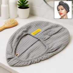 Premium Soft Microfiber Hair Drying Towel Wrap Cap (1 Pc)