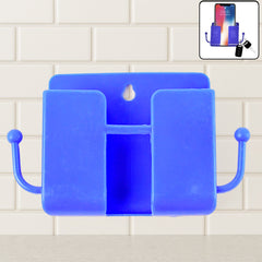 Wall-Mounted Blue Phone Holder