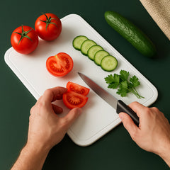 KikiKart Pro-Chef Non-Slip Plastic Chopping Board - Hygienic & Knife-Friendly Kitchen Cutting Surface