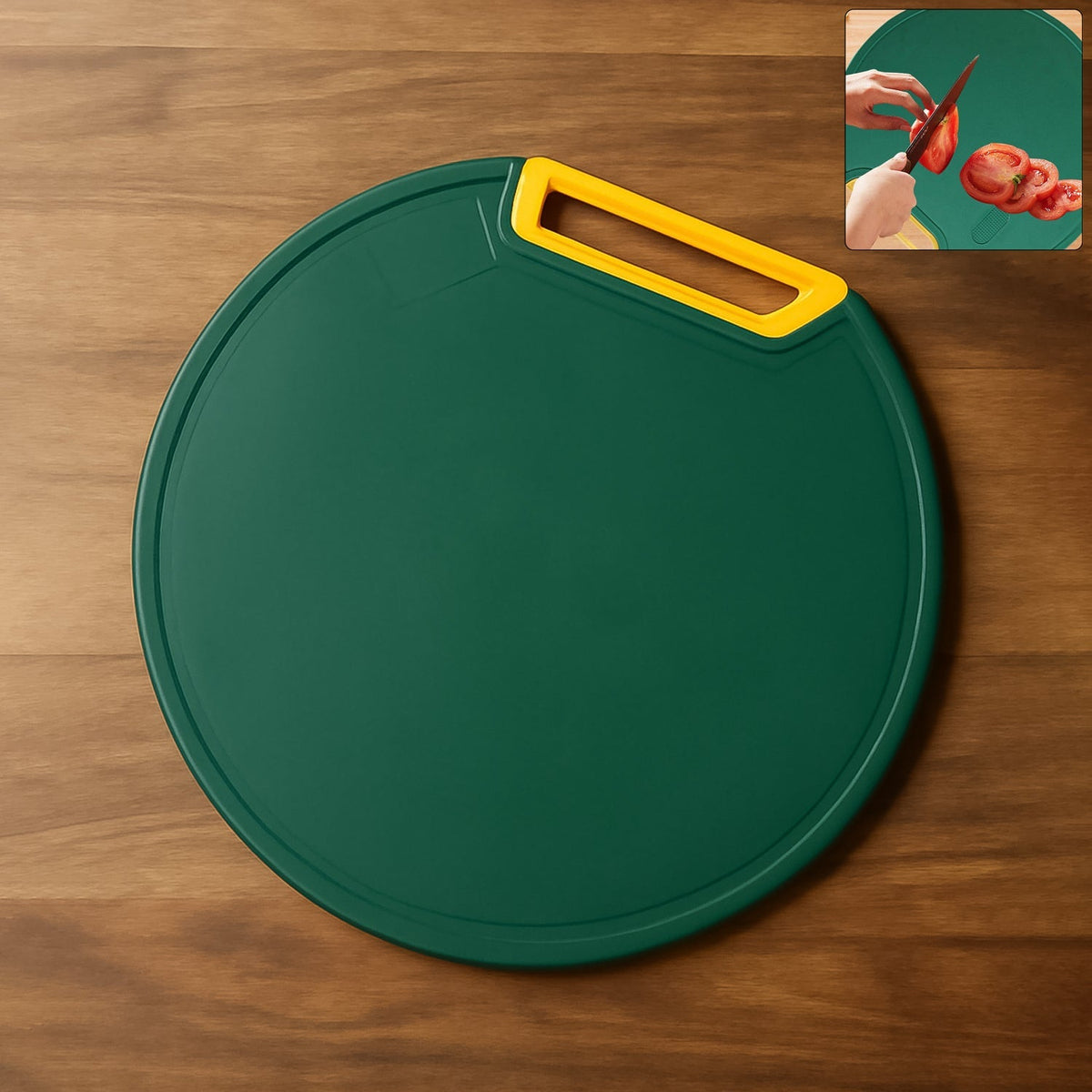 Round Multipurpose 32x32 cm Anti-Slip Cutting Boar (1 Pc)