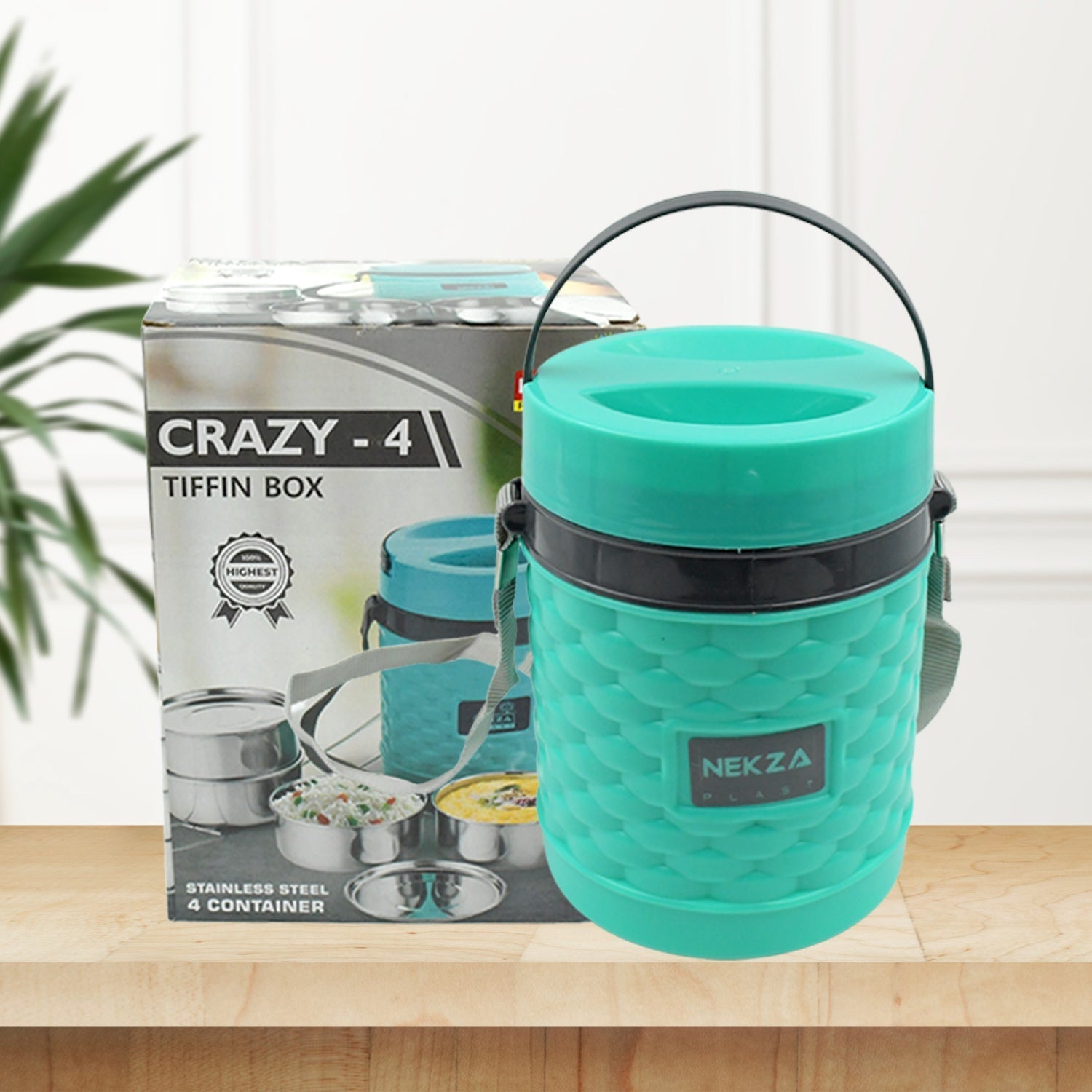 Customize Double Wall Insulated Tiffin with Handle (1 Pc): Stackable, Hot Food Container