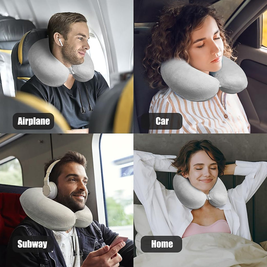 Soft Neck Pillow for Car, Home, Airplane Travel, Travel Neck Pillow for Sleeping & Travel Essentials for Neck Rest?ultipurpose Comfortable Head Rest Neck Holder Pillow (1 Pc)