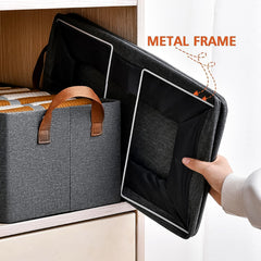 Foldable Cloth Storage Organizer Bag With Handles (Approx 46x27Cm\1Pc)