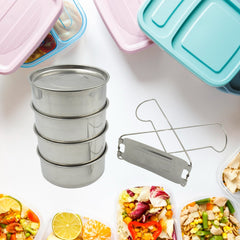 Customize Double Wall Insulated Tiffin with Handle (1 Pc): Stackable, Hot Food Container