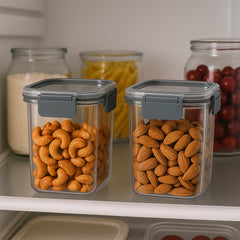 Apex Press N' Lock 900ml Airtight Food Storage Containers - Set of 2 for Freshness & Organization