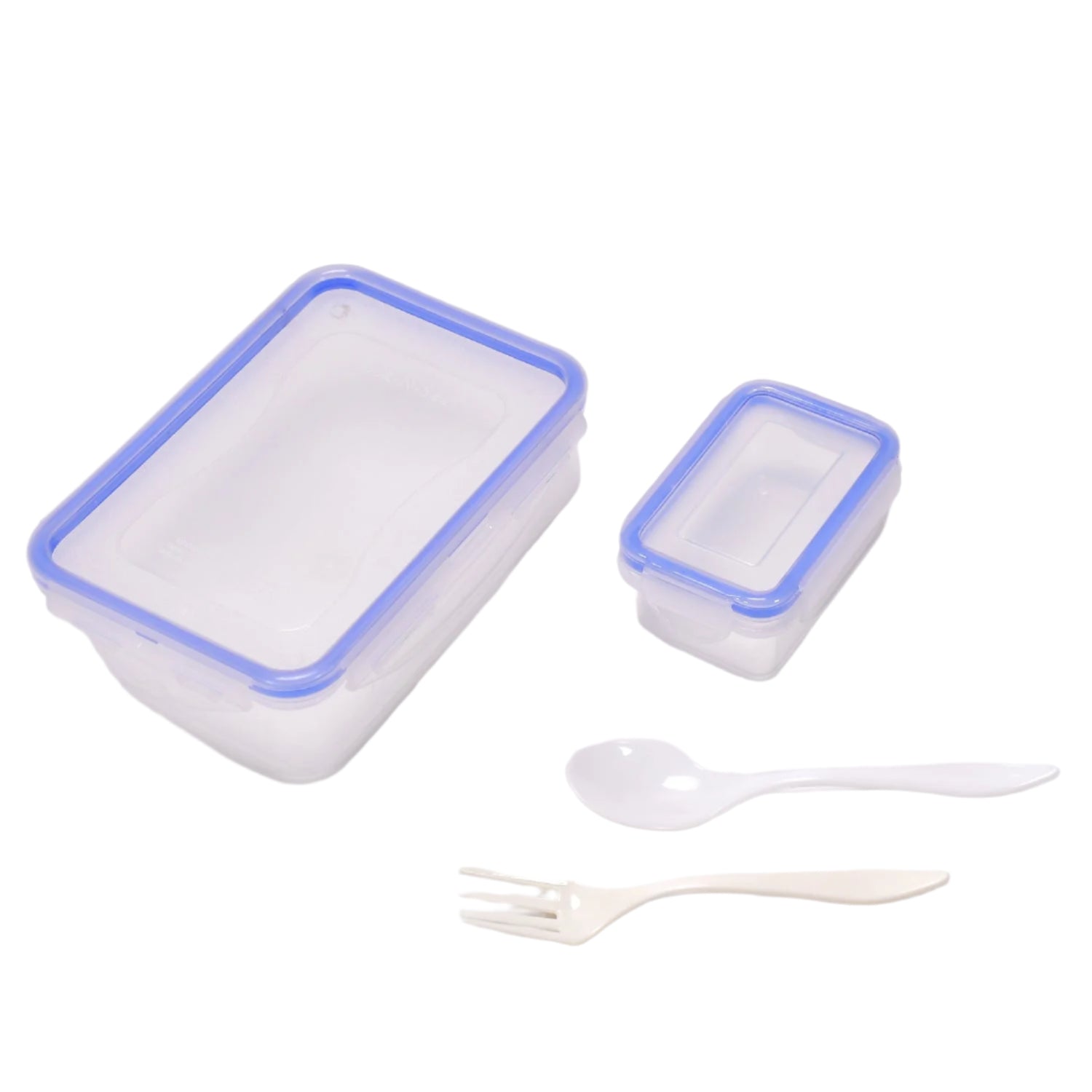 Multipurpose Air Tight 4 Side Lock Food Grade Lunch Box With Small Square Container