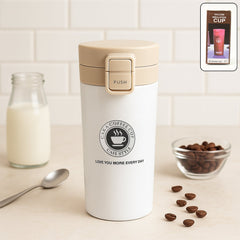 Customize / personalized Stainless Steel Vacuum Insulated Coffee Flask with Flip Lock Lid (400ML / 1 Pc)