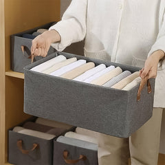Foldable Cloth Storage Organizer Bag With Handles (Approx 46x27Cm\1Pc)