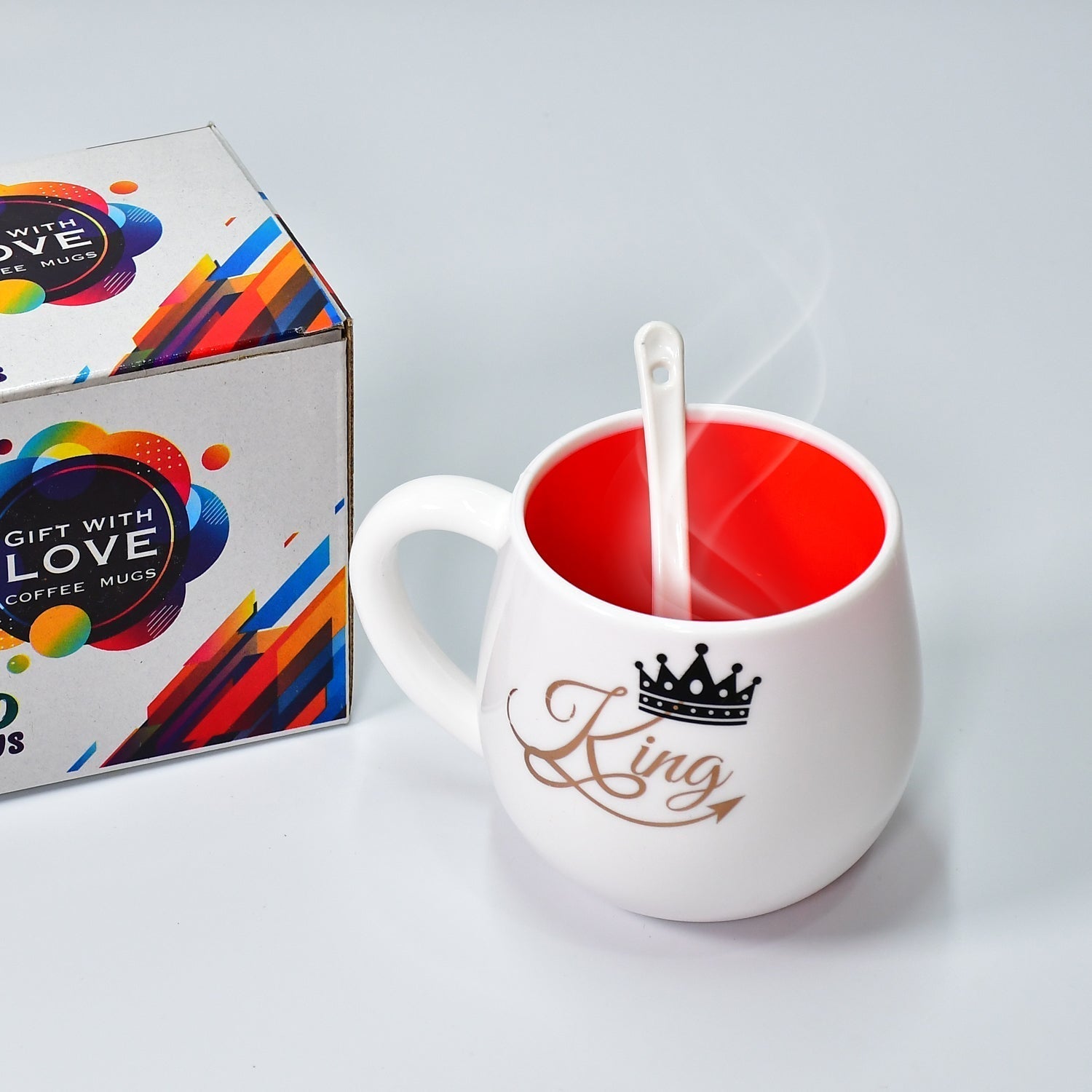 Customize Multi design coffee Mug With Spoon and box packing. Ceramic Mugs to Gift your Best Friend Tea Mugs Coffee Mugs Microwave Safe.