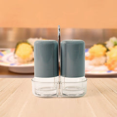 Apex Victory Salt & Pepper Dispenser Set – 2 Pcs Acrylic Seasoning Shaker
