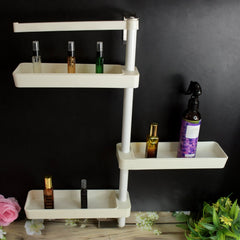 Kitchen Organization Rotating Shelf Storage Racks Multipurpose Adjustable (1 Set)