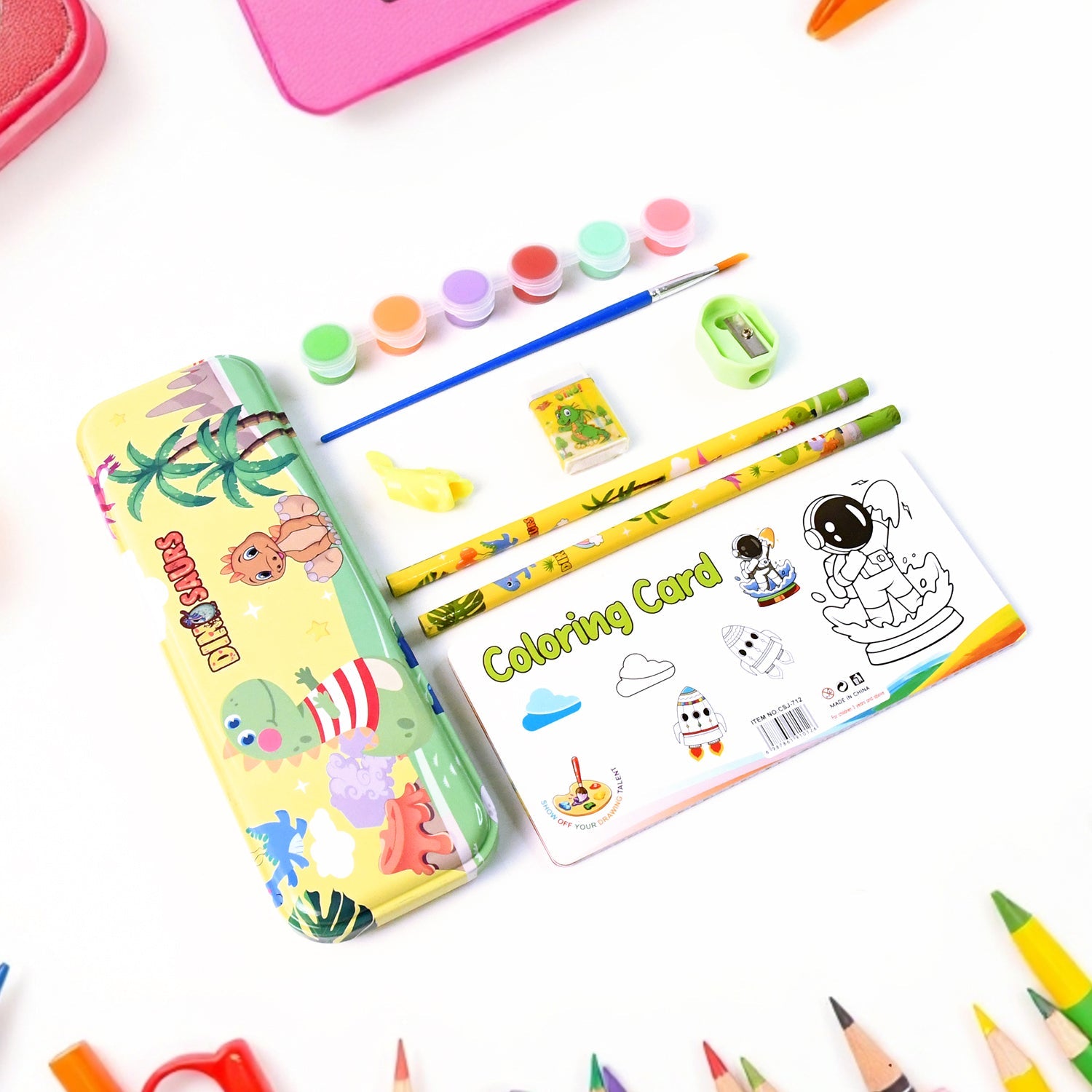 Roaring Fun! Dinosaur Adventure Kids All-in-One Art & Stationery Kit
