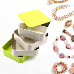 Customize 4 Layers Jewelry Box, 360 Degree Rotating Jewelry Box, Jewelry and Earring Organizer Box, Accessory Storage Box