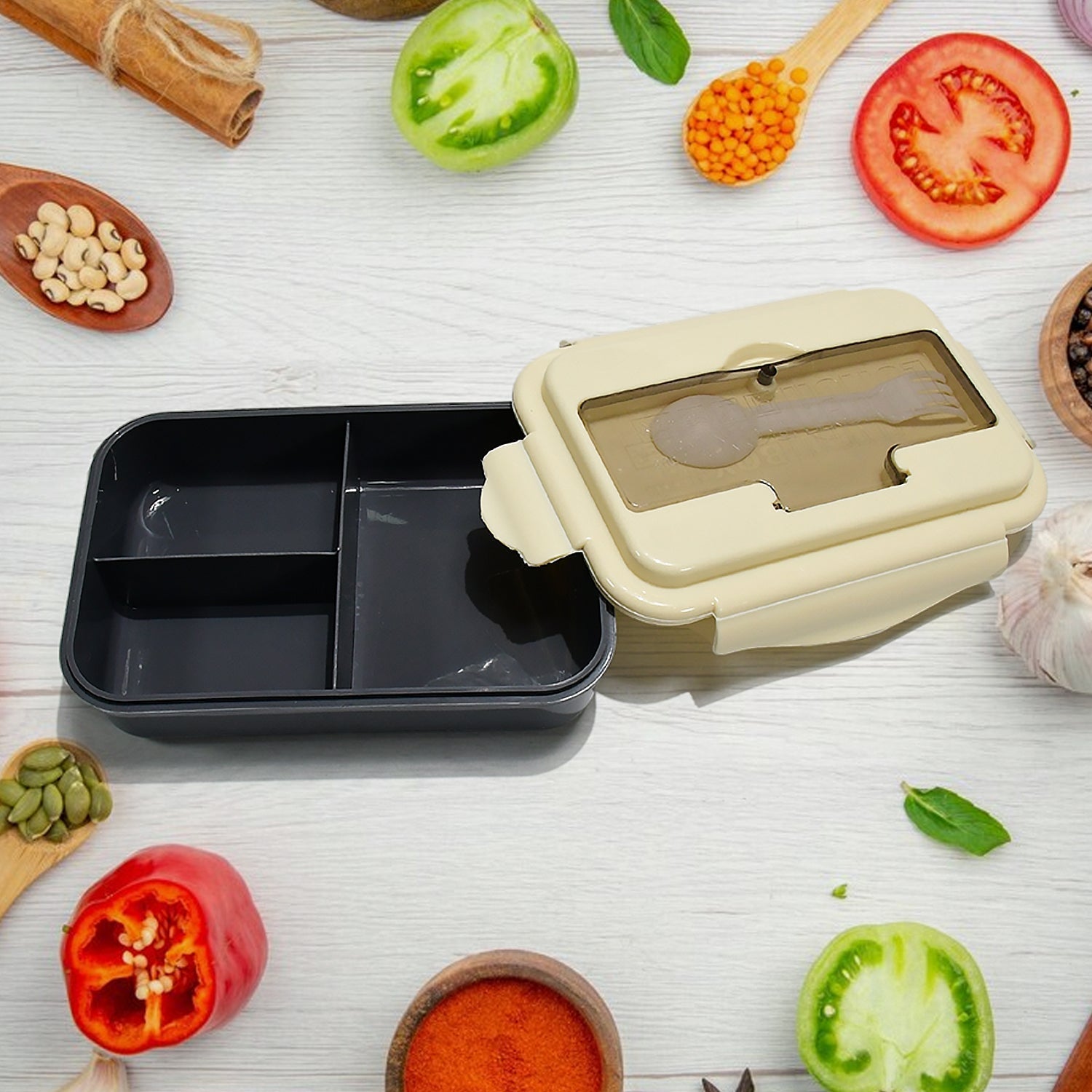 Customize Lunch Box Flex Lock Plastic Liner Lunch Container, Portable Tableware Set for Kid Adult Student Children Keep Food Warm