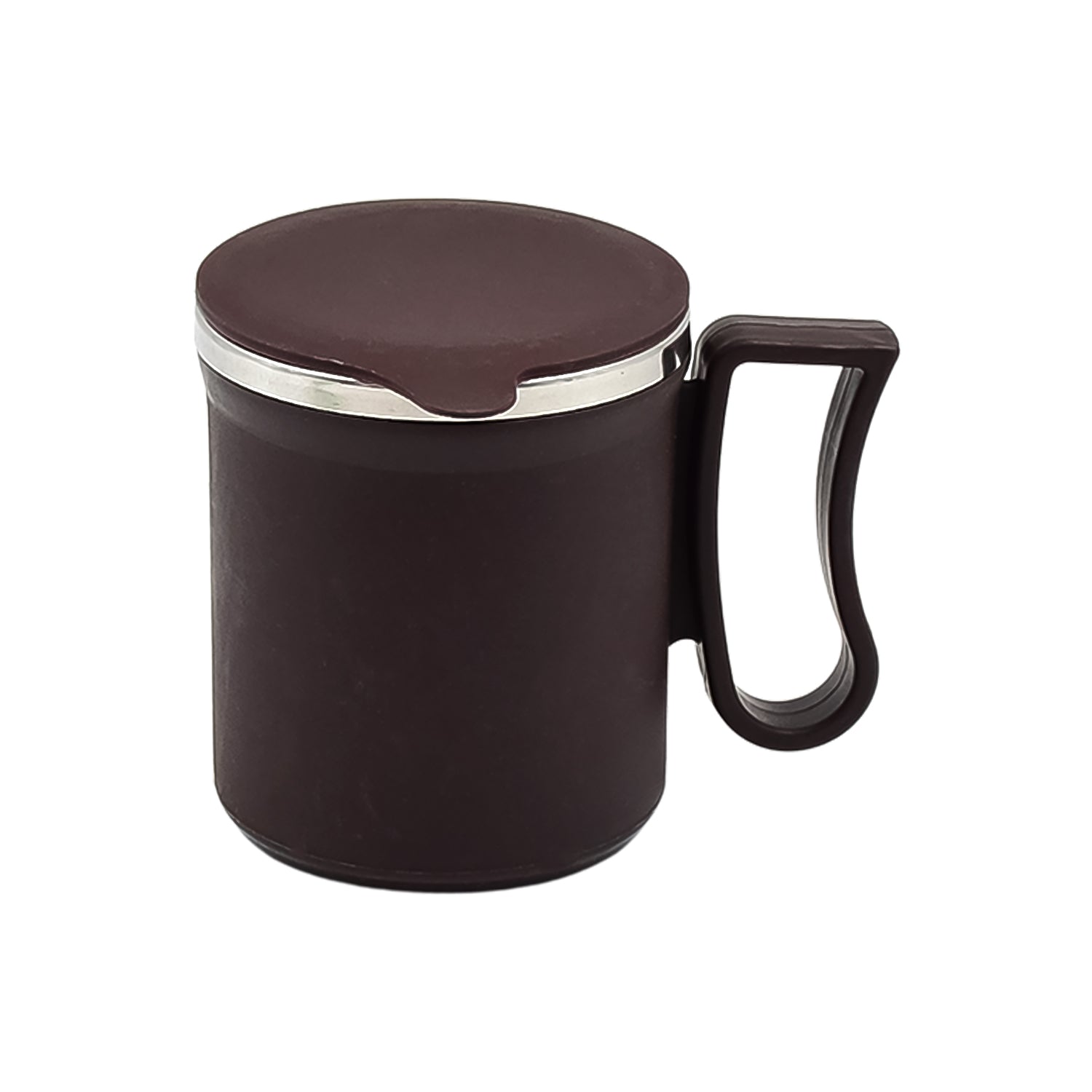 Customize Coffee Mug with Lid and Handle-Plastic Covered Stainless Steel Mug (Random Color, Approx 200 ML)