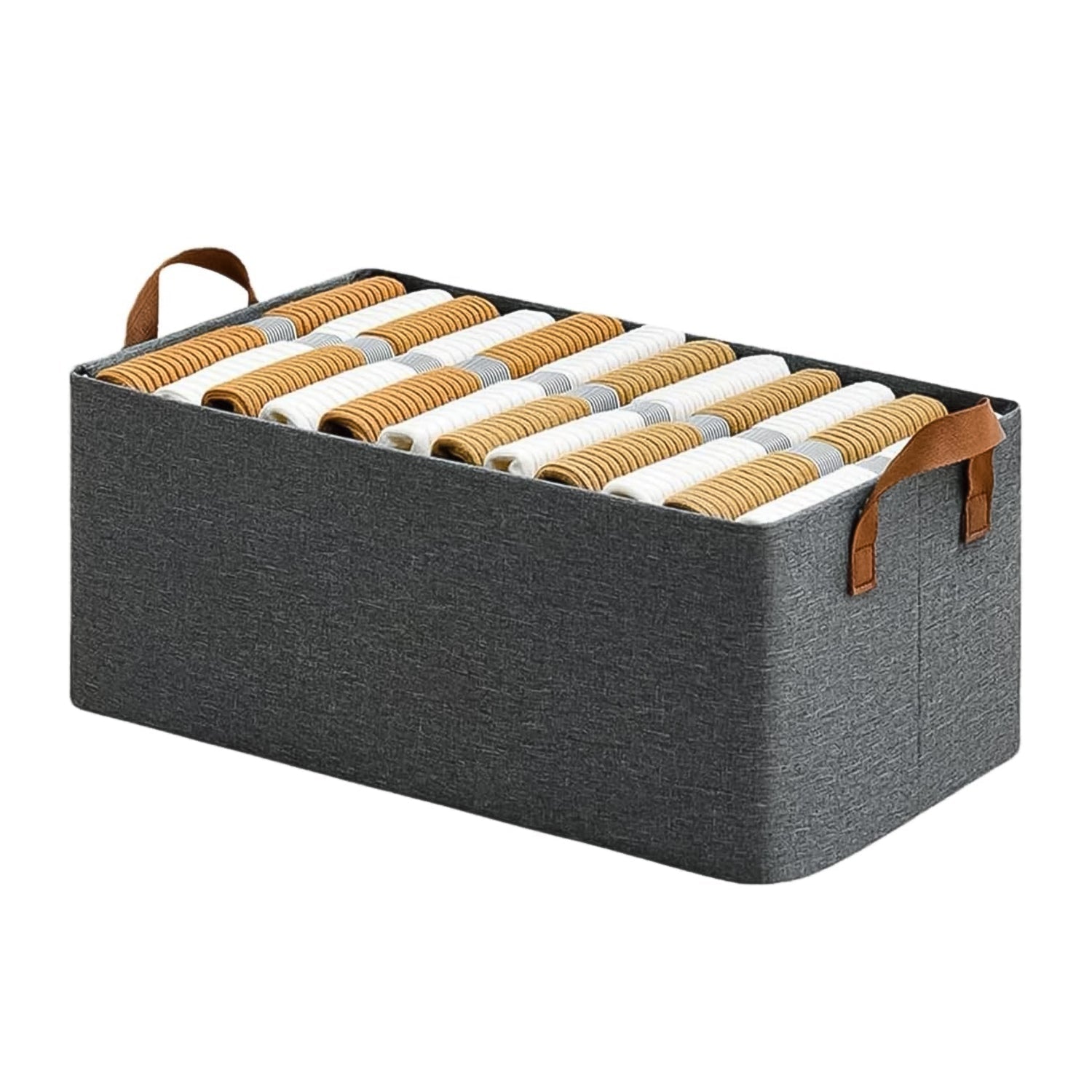 Foldable Cloth Storage Organizer Bag With Handles (Approx 46x27Cm\1Pc)
