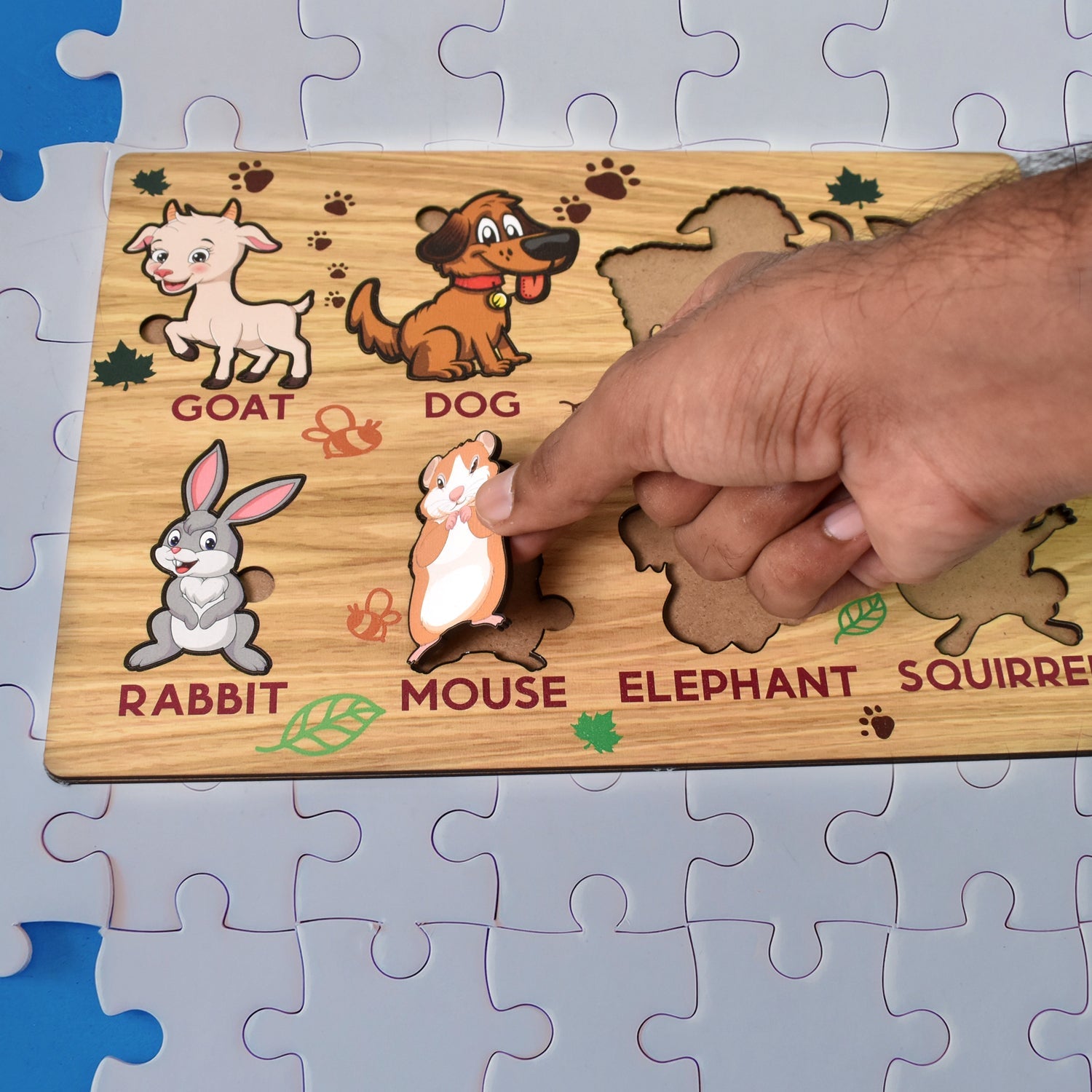 Wooden Animal Puzzle Learning Educational Board (1 Set / 28?0 Cm)