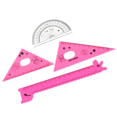 Cute Cartoon Giraffe Ruler / Scale Meter Ruler / Triangle Ruler (4 Pc Set)