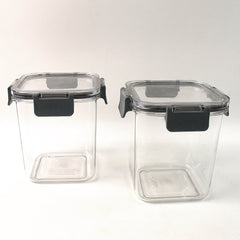 Apex Press N' Lock 900ml Airtight Food Storage Containers - Set of 2 for Freshness & Organization