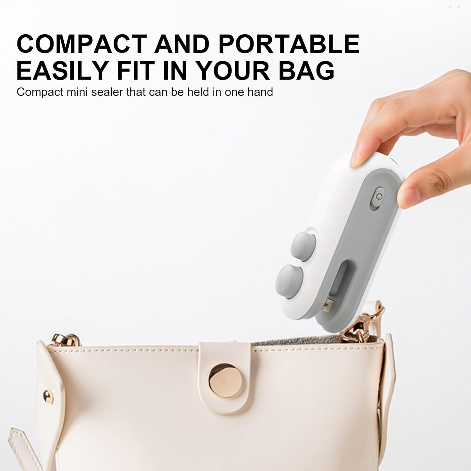 KikiKart SmartSeal 2-in-1 Portable USB Bag Sealer & Cutter