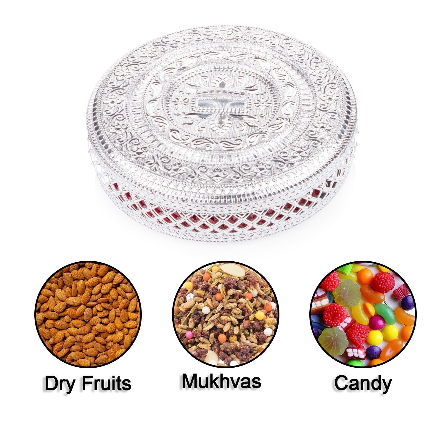 Round Box, Dry Fruit Box For Kitchen Storage Home Decor