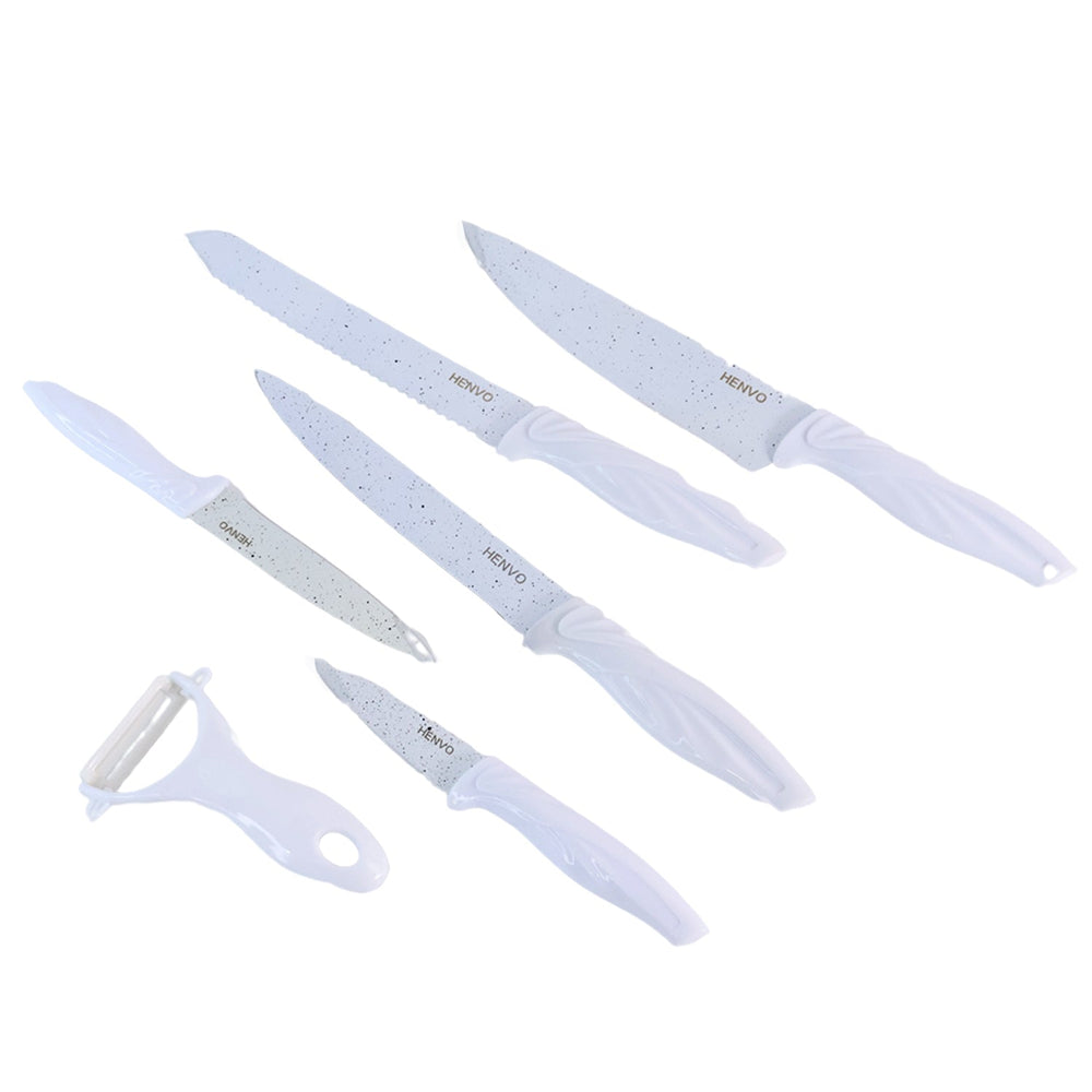 Marble Look Kitchen Knife Set