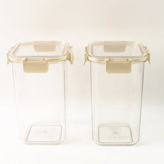 Apex Press N' Lock Premium Airtight Food Storage Container Set – 2-Piece 1400ml – Clear & Stackable Kitchen Organizers