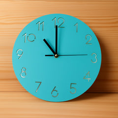 Round Wall Clock with Cut-Out Number Design – Silent Non-Ticking Decorative Timepiece (1 Pc)