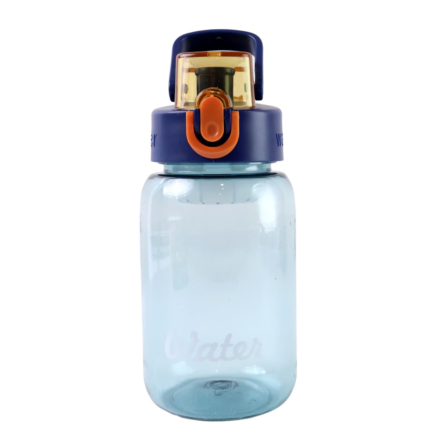 Blue Plastic Leak-Proof Flip Cap & Safty Lock Water Bottle (600ml Approx / 1 Pc)
