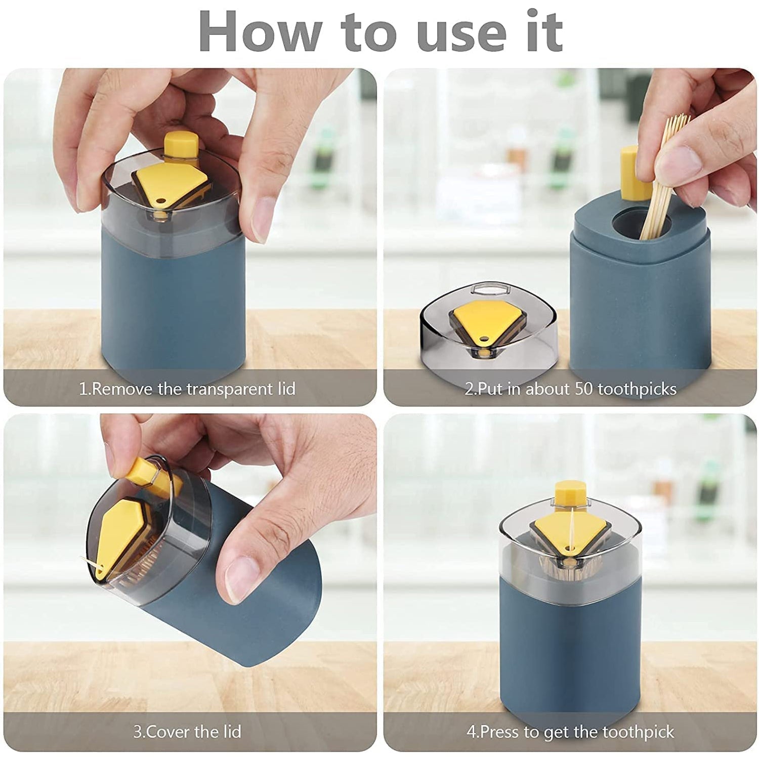 Pop-Up Automatic Toothpick Dispenser – Safe & Novel Storage Container