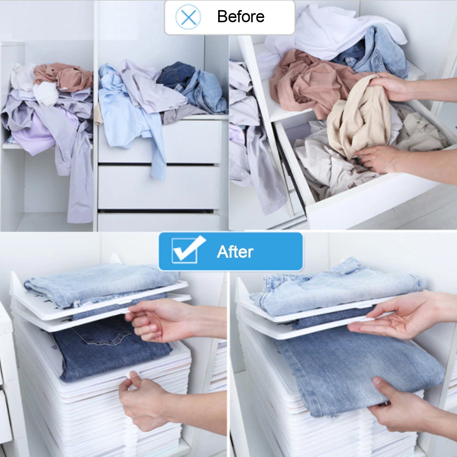 Cloth Organizer – Ideal for Household & Ironing Shops for Neat Fabric Storage (1 Pc, MOQ :-10)