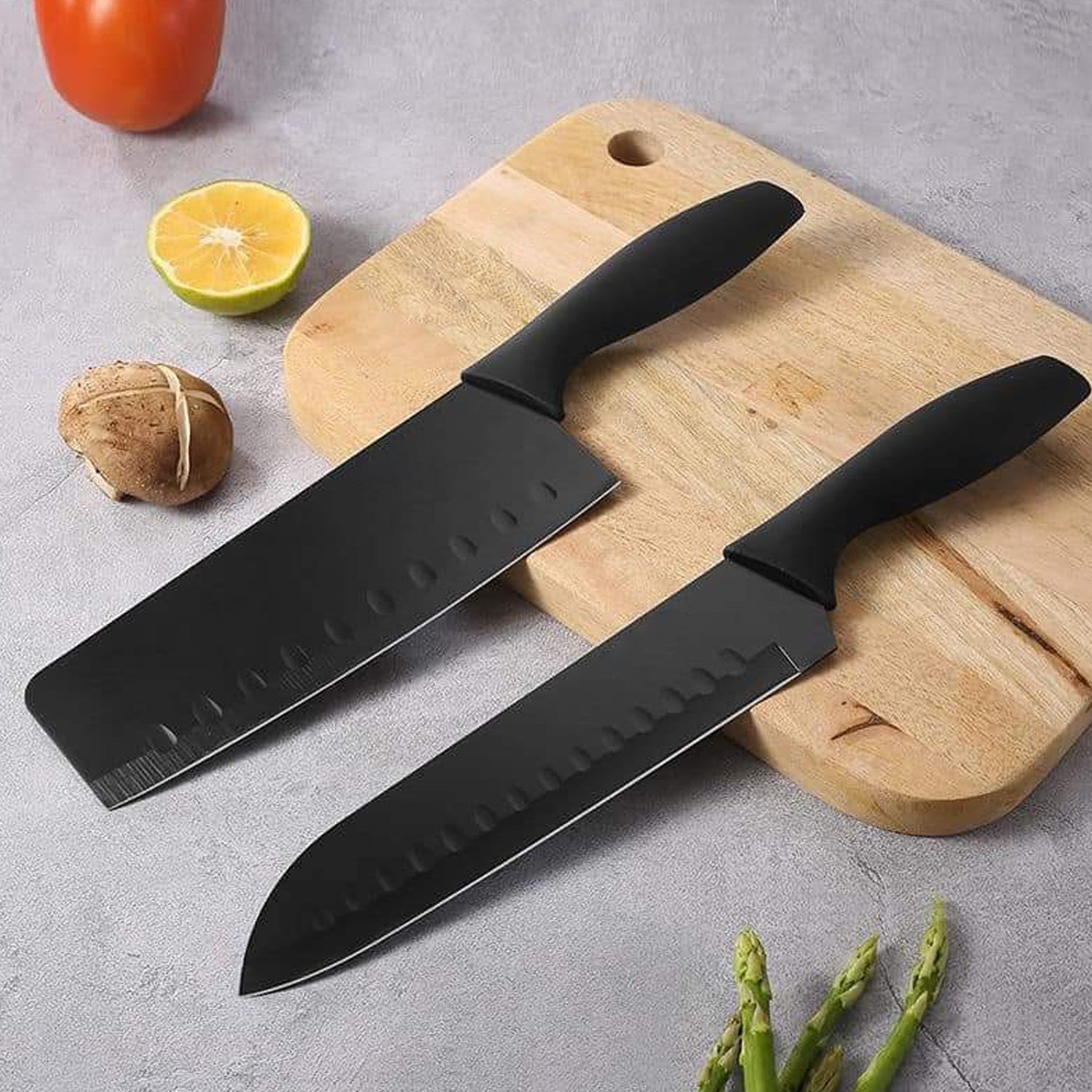5-Piece Stainless Steel Kitchen Knife Set – Chef, Chopping, Utility, Butcher Knives