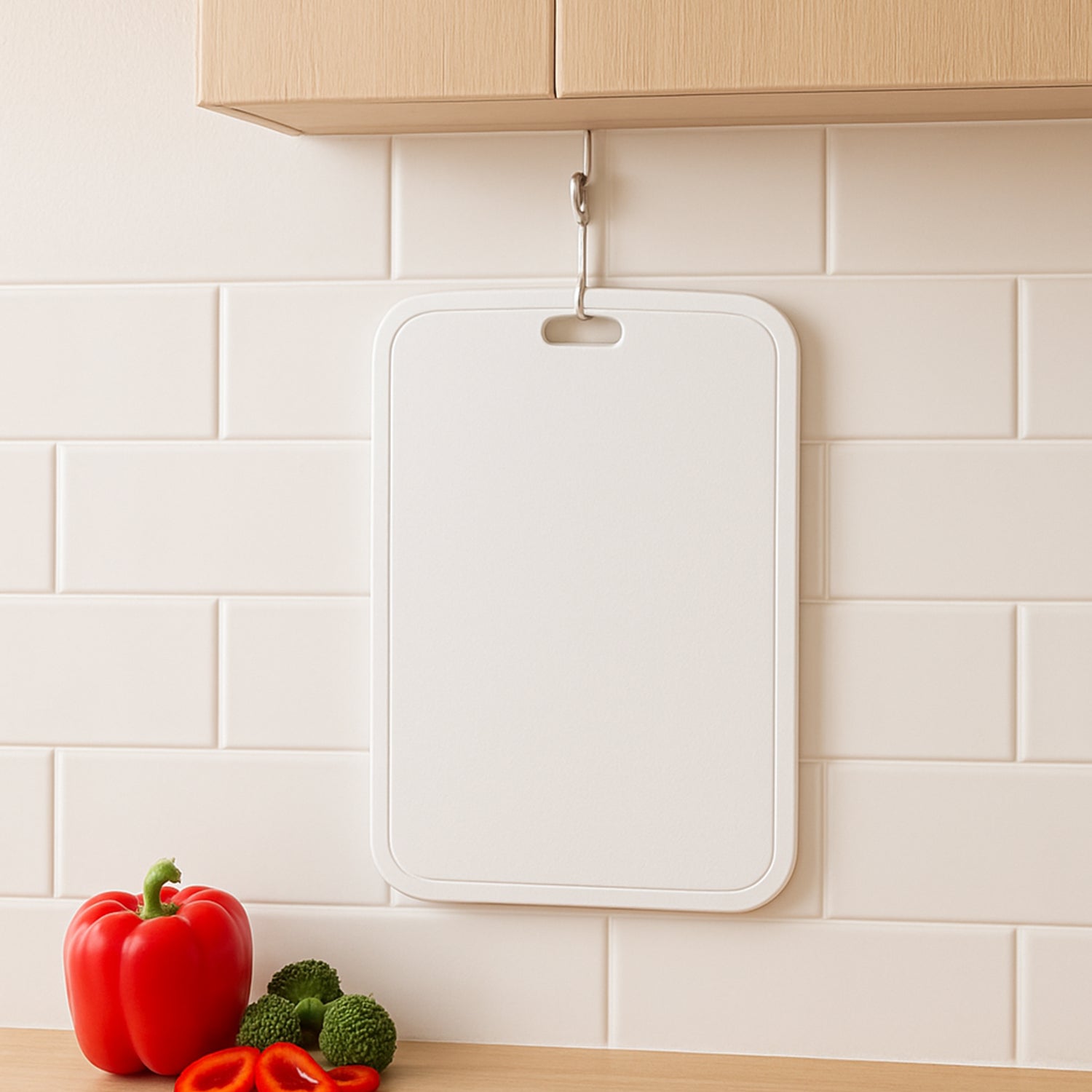 KikiKart Pro-Chef Non-Slip Plastic Chopping Board - Hygienic & Knife-Friendly Kitchen Cutting Surface