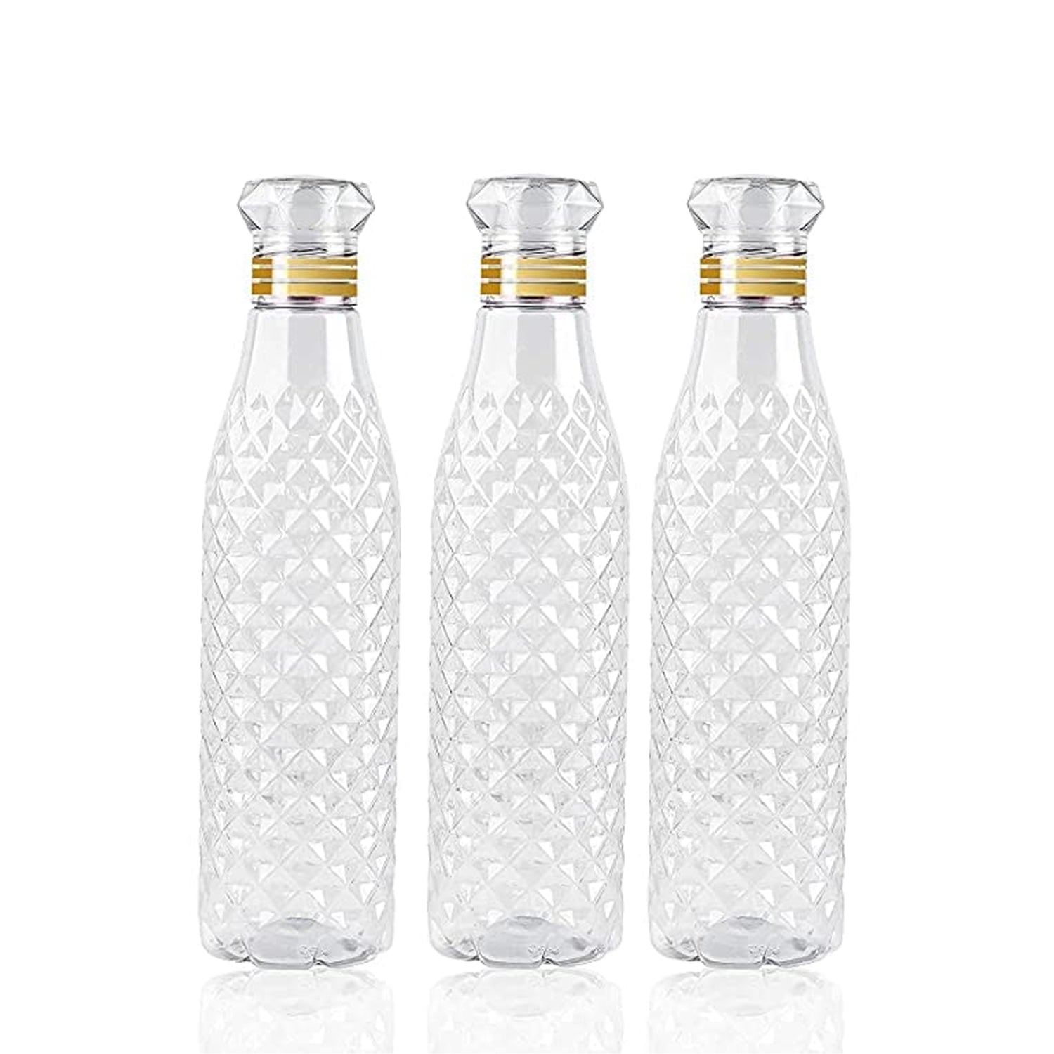 Water Bottle With Diamond Cut Used By Kids, Children's  ( 3 pcs )