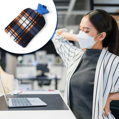 Premium Hot Water Bottle with Soft Cover for Soothing Pain Relief & Warmth