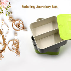 Customize 4 Layers Jewelry Box, 360 Degree Rotating Jewelry Box, Jewelry and Earring Organizer Box, Accessory Storage Box