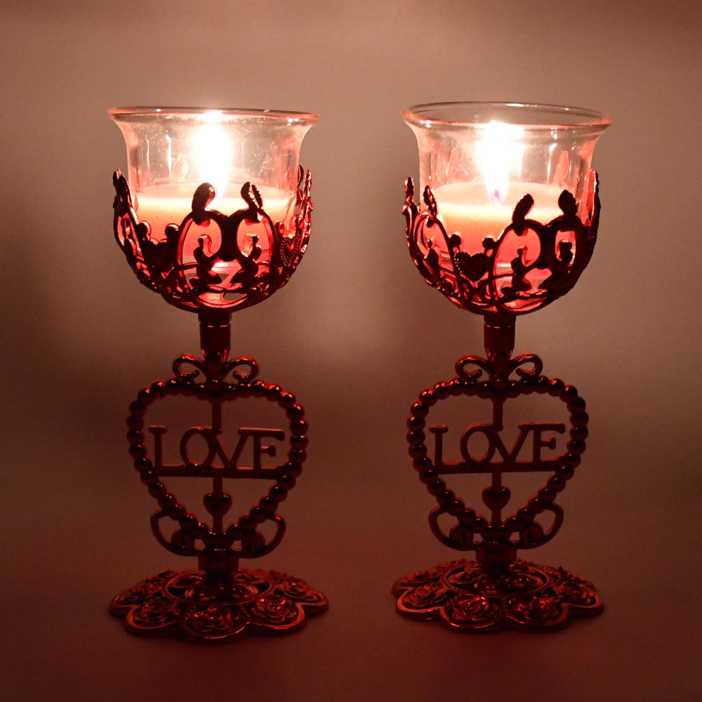 Tea Lights Holder Candle Stand, Diwali (2 Pc Set)