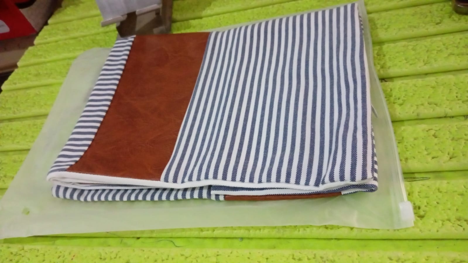 Pillow Covers, leather & cotton Cushion Covers (16 ?16 Inch / 1 Pair / 2 Pc)