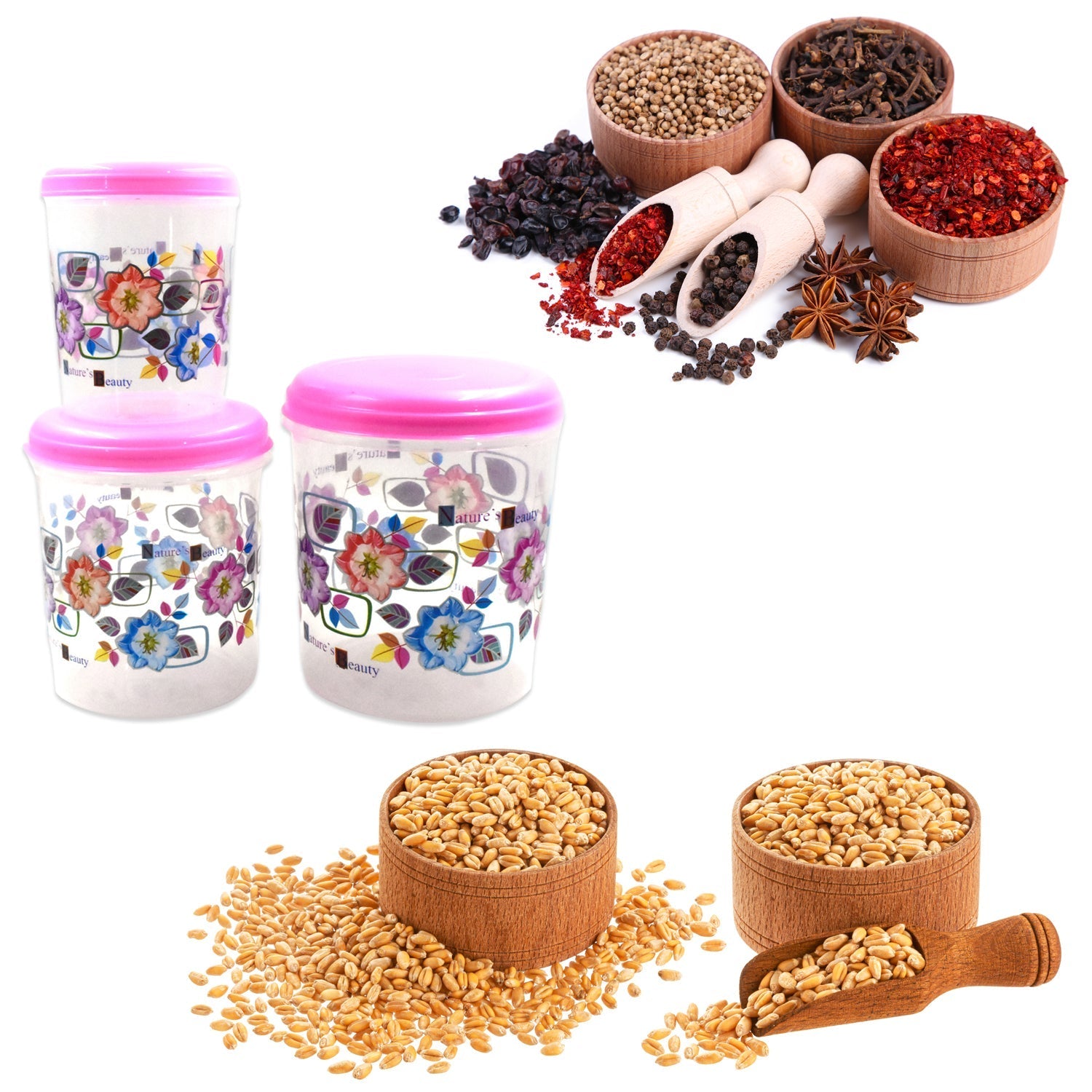 3 Pc Storage Container used in all kinds of places including household and offices for storing stuffs and items etc.