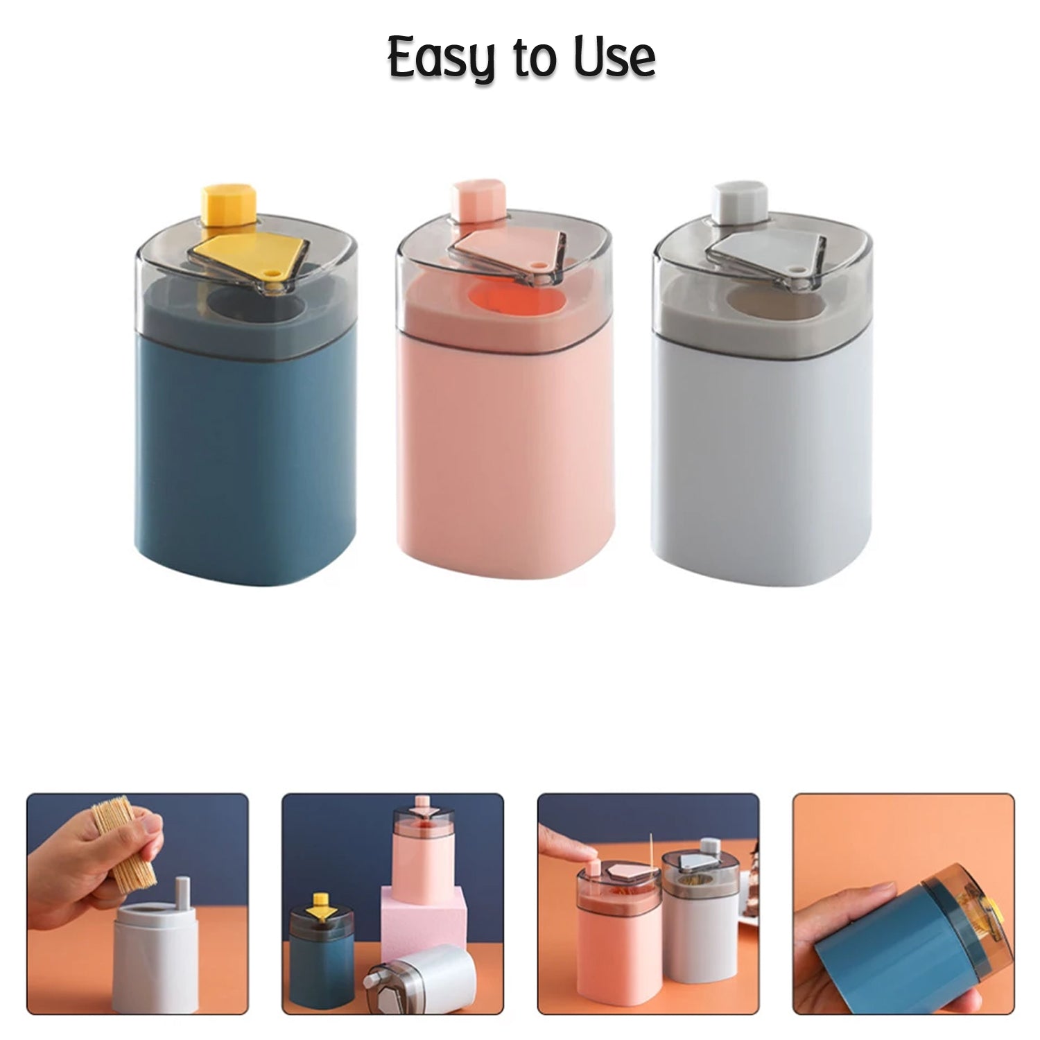 Pop-Up Automatic Toothpick Dispenser – Safe & Novel Storage Container