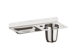 STAINLESS STEEL 134 SOAP DISH WITH TUMBLER HOLDER