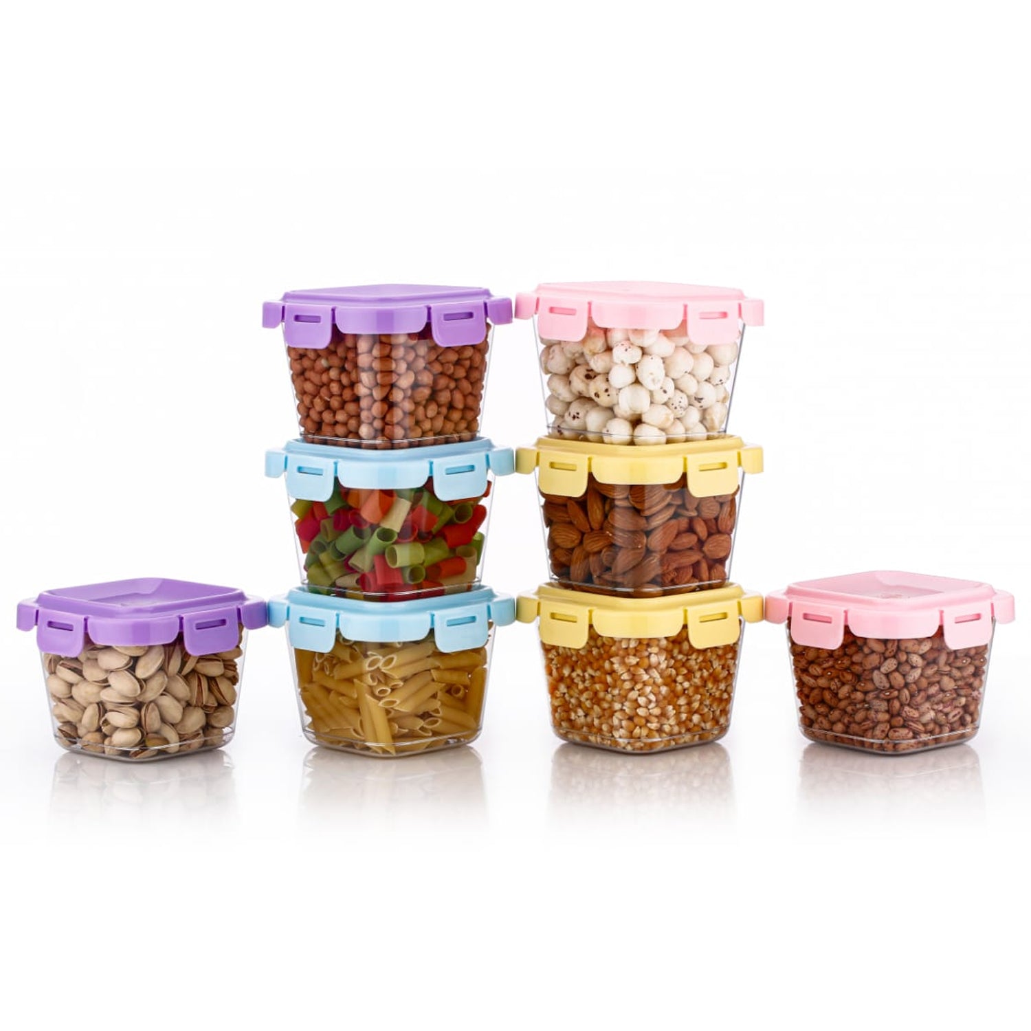 KikiKart SmileyGo 4-Piece Leak-Proof Food Storage Container Set (500ml)