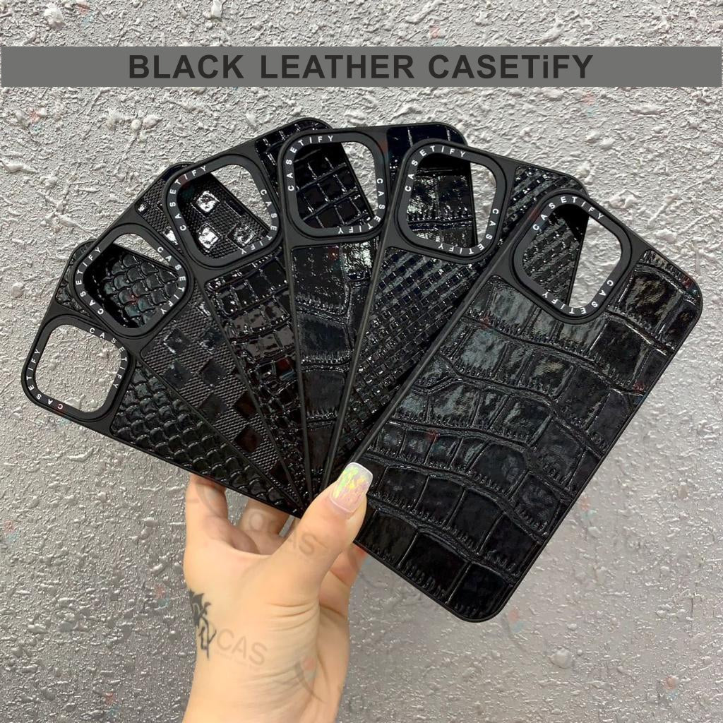 Black Leather Casetify Case Case For Samsung A13