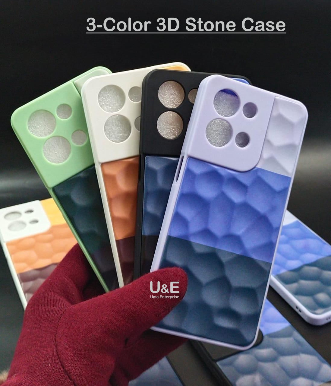 3-Colour 3D Stone Case Case For Realme C30