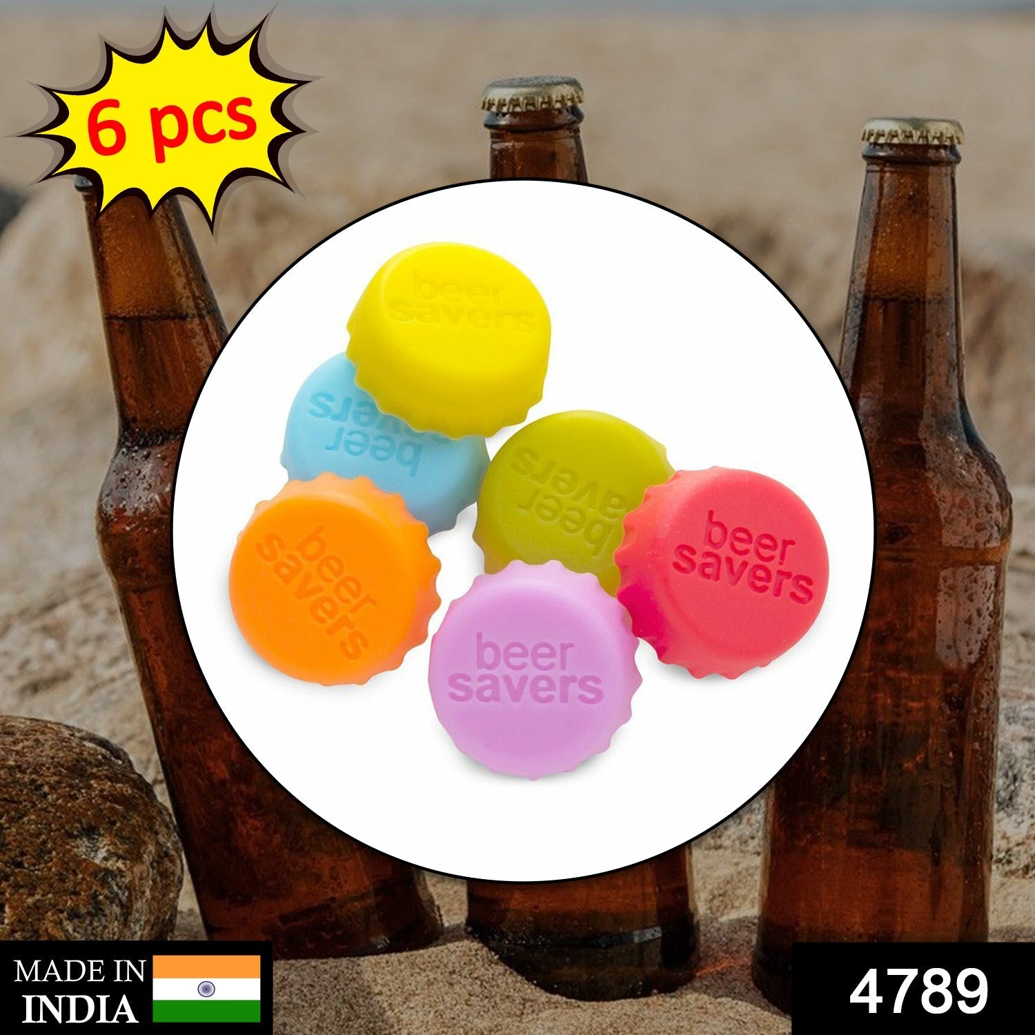 Beer Savers Caps for Soda & Bottles (6-Piece)