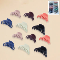 Hair Claw Clips Set for Women & Girls (Mix Design,  Multicolor & 12 Pc)