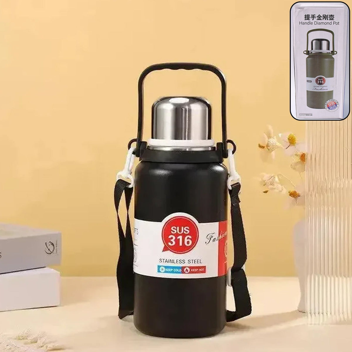 Customize Stainless Steel Airtight Insulated Thermos Bottle (1200Ml Approx)