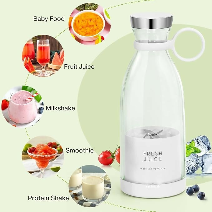 FreshJuice Portable Blender Bottle – Fruit Mixer & Smoothie Maker