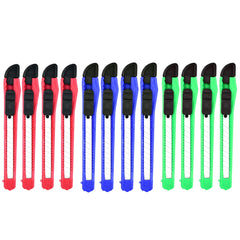 Paper Cutter Stationary Item Standard Quality Knife ( 12PC SET )